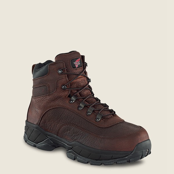 Red Wing Mens Truhiker - 6-inch Waterproof Soft Toe - Hiking Boots Dark Brown - 0637JLIMN